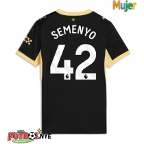Camiseta Manchester City Antoine Semenyo #42 Visitante Equipación para mujer 2026-27 manga corta